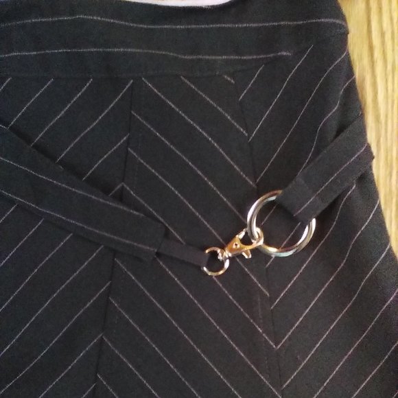 Jupe asymétrique anthracite et vieux rose - Picture 3 of 4